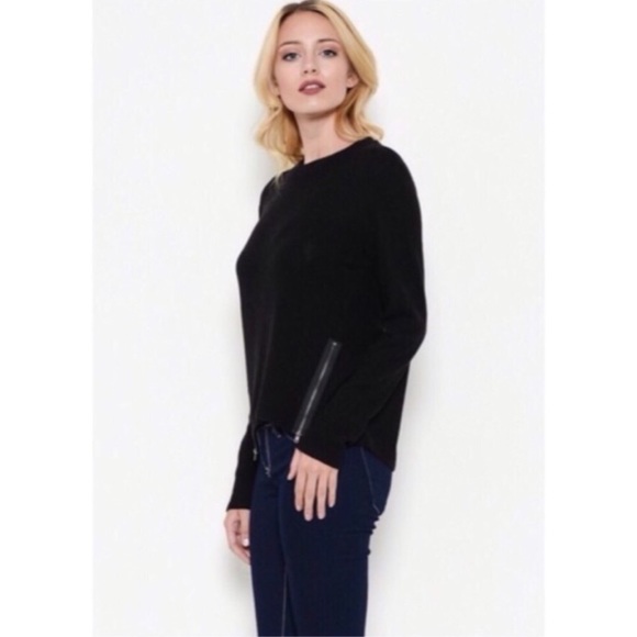 Black Zipper Detail Sweater - Picture 2 of 3